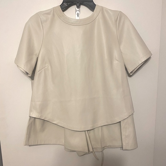 Good American Cream Short Sleeve Top - Picture 1 of 16